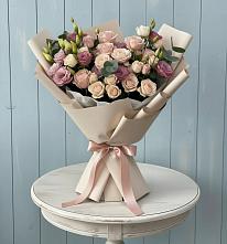 Букет цветов из:  Розы и Лизиантусы в Ельники