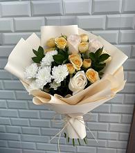 Букет цветов из:  Розы и Хризантемы в Ельники