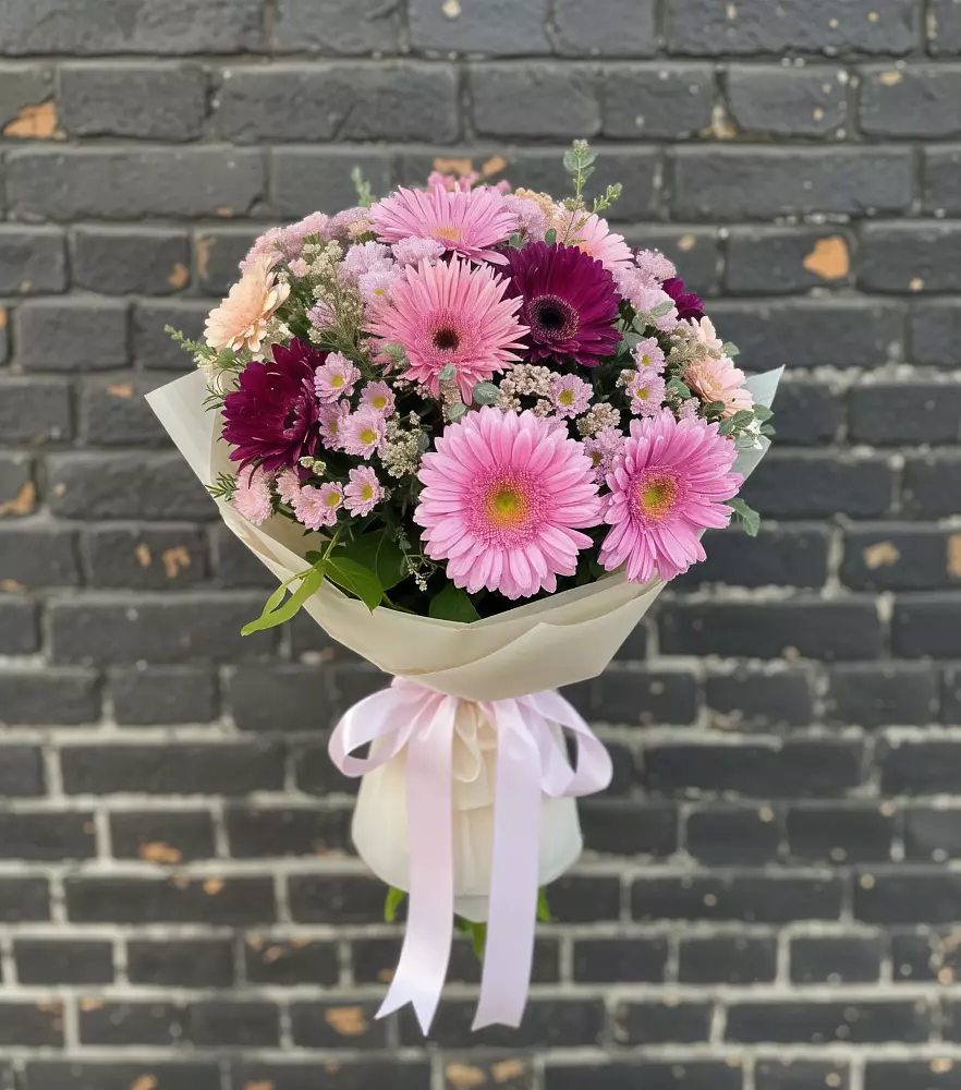 Букет цветов из: Герберы и Хризантемы в Ельники