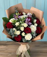 Букет цветов из:  Розы и Альстромерии в Ельники