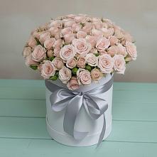 Цветочная композиция из Розы в шляпной коробке #REPLACE_PRED# Ельники