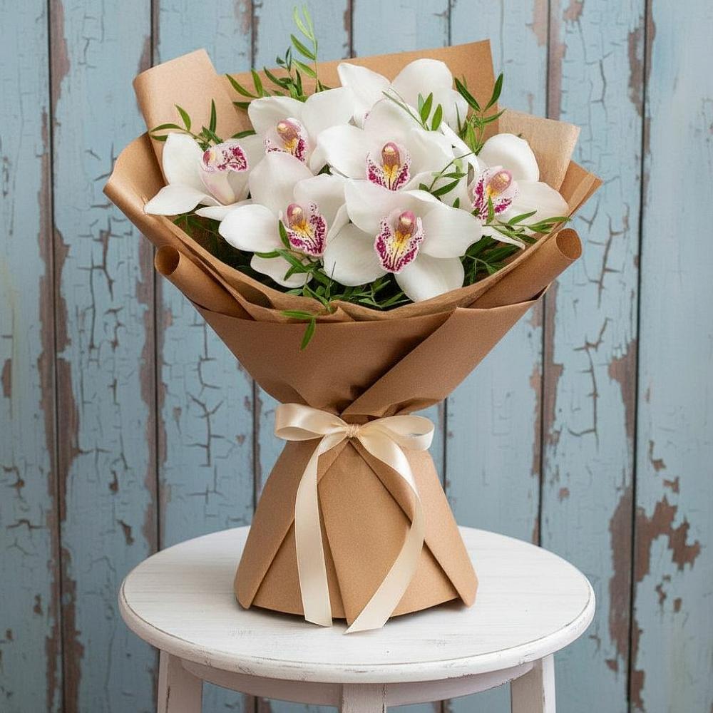 Букет цветов из: Орхидеи и Розы в Ельники