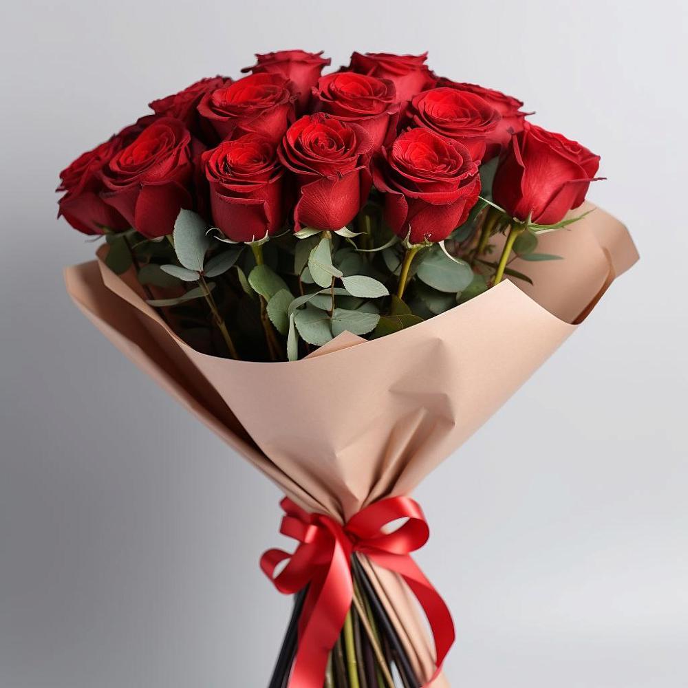Букет 15 Красных роз Эдлесс Лав в Ельники