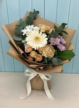 Букет цветов из:  Герберы и Хризантемы в Ельники
