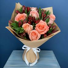 Букет цветов из:  Розы и Альстромерии в Ельники