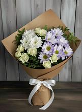Букет цветов из:  Хризантемы и Розы в Ельники