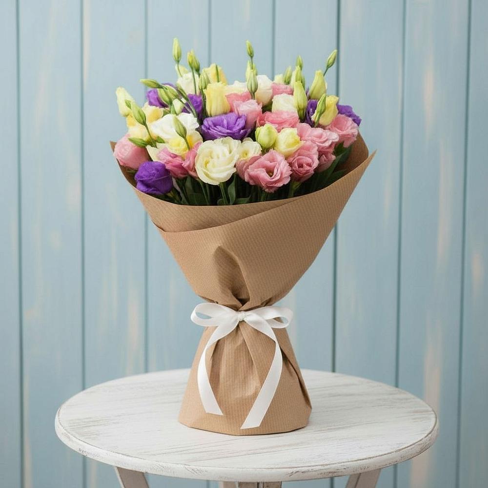 Букет цветов из: Лизиантусы в Ельники