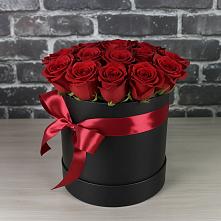 Цветочная композиция из Розы в шляпной коробке в Ельники