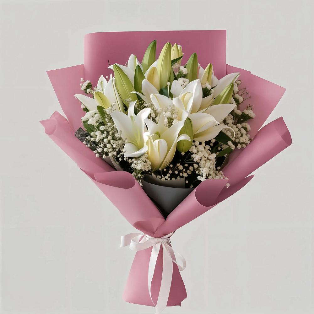 Букет цветов из: Лилии в Ельники