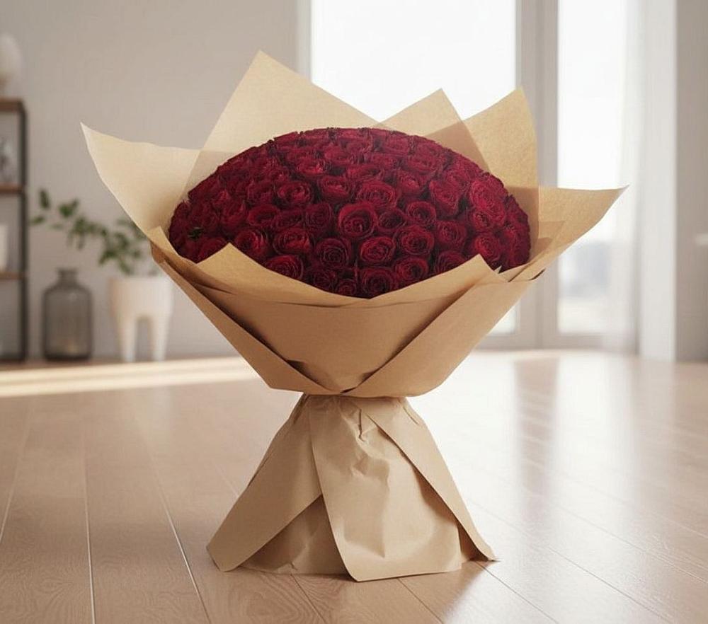 Букет 101 Красная роза в Ельники