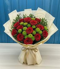 Букет цветов из:  Розы и Хризантемы в Ельники