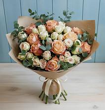 Букет цветов из:  Альстромерии и Розы в Ельники