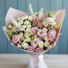 Букет цветов из:  Альстромерии и Розы в Ельники