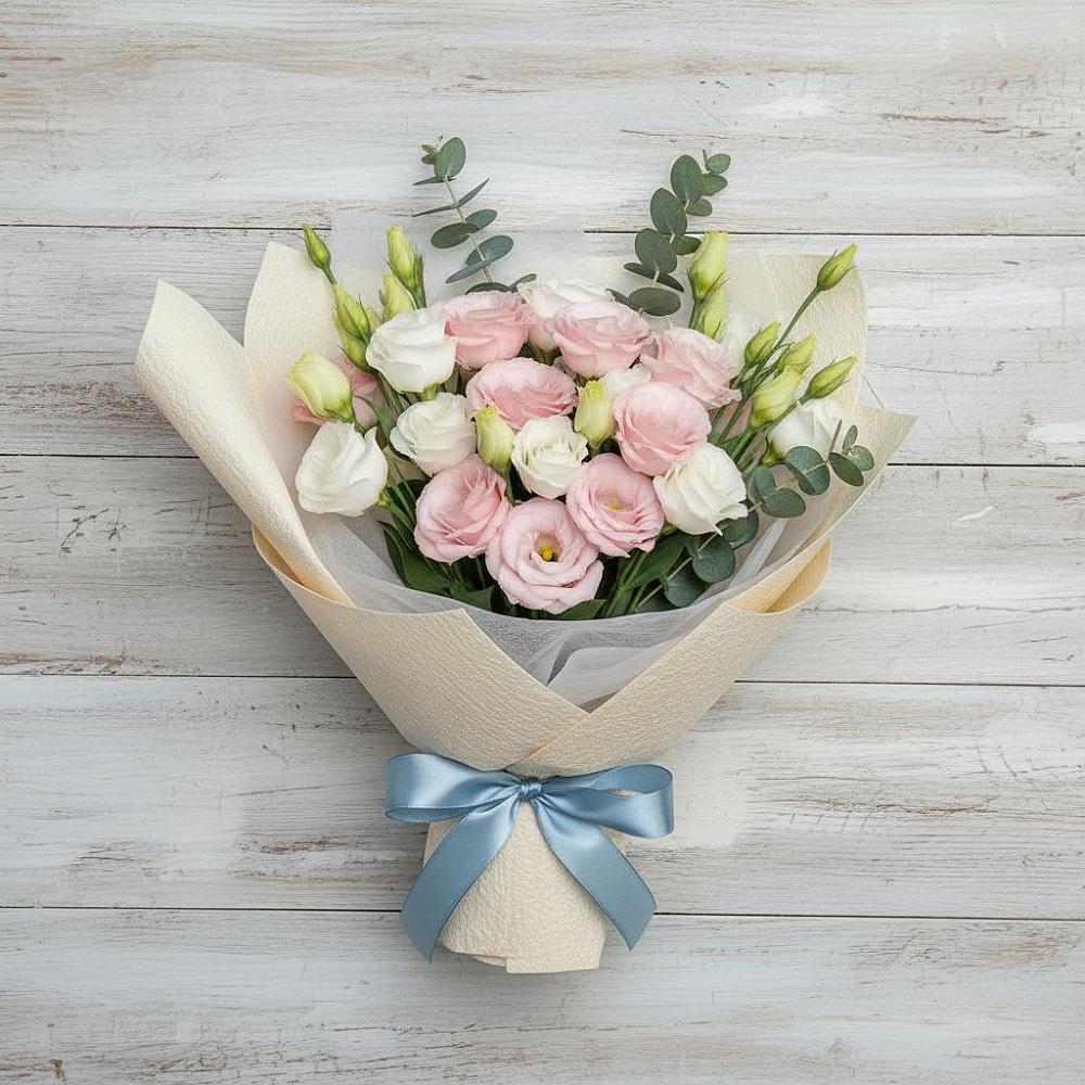 Букет цветов из: Лизиантусы в Ельники